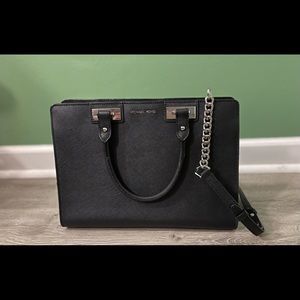 Quinn Large Saffiano Leather Satchel